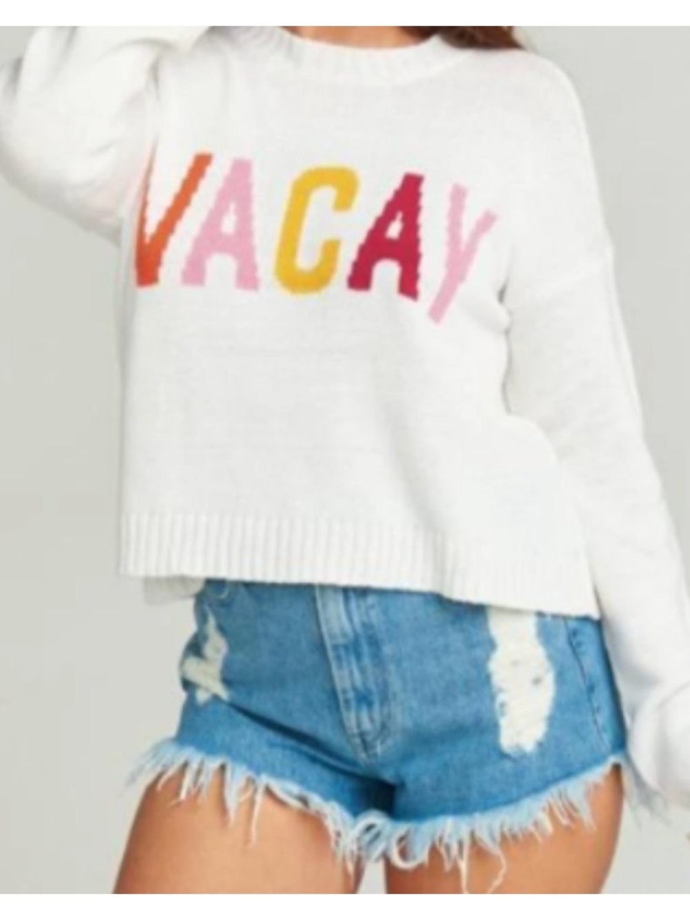 Show me Your Mumu white Vacay sweater